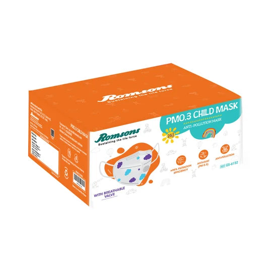 Romsons PM0.3 Child Mask - Anti Pollution Mask 1'S