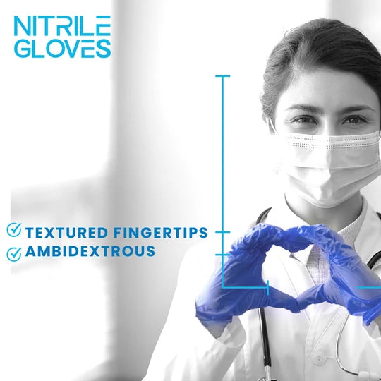 Romsons Blue Nitrile Examination Gloves 2
