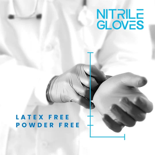 Romsons Blue Nitrile Examination Gloves 5
