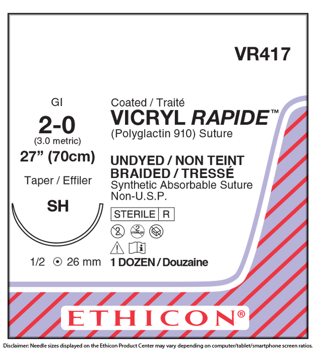 VICRYL RAPIDE 2-0 VR417