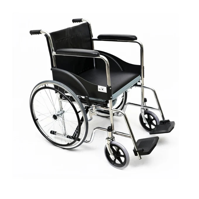 Wheelchair with Commode - Seat Lift