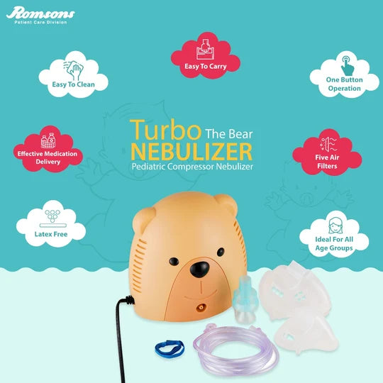 Romsons Turbo the Bear Pediatric Nebulizer
