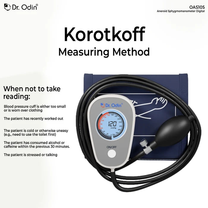 Digital Aneroid Sphygmomanometer (OAS105) – Manual Blood Pressure Monitor