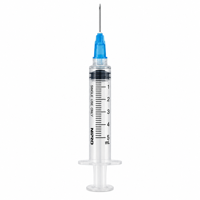 3 part syringe luer lock with needle