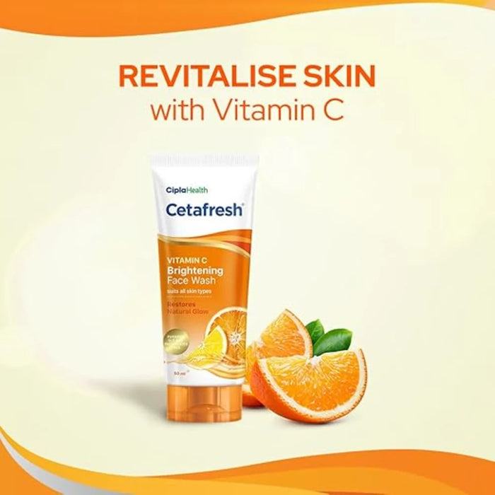 Cetafresh Vitamin C Brightening Face Wash, 50 ml