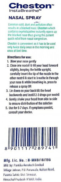Cheston 0.5% Nasal Spray 10ml