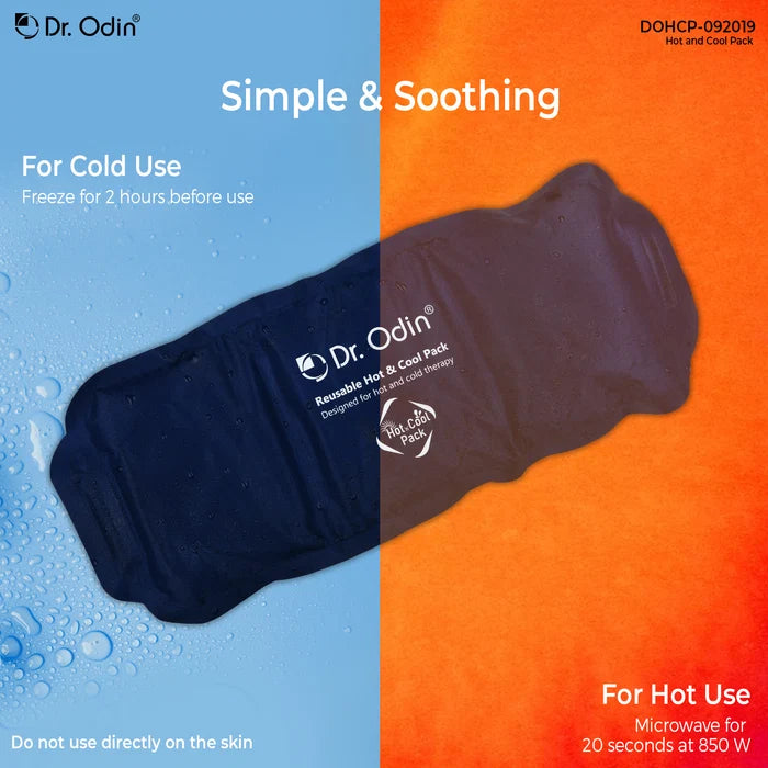 Reusable Hot and Cool Gel Pack with Elastic Strap for Targeted Pain Relief