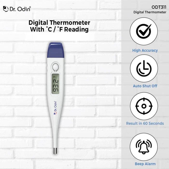 3-in-1 Digital Body Thermometer (ODT311) with Fast Beep Alert for Family & Kids