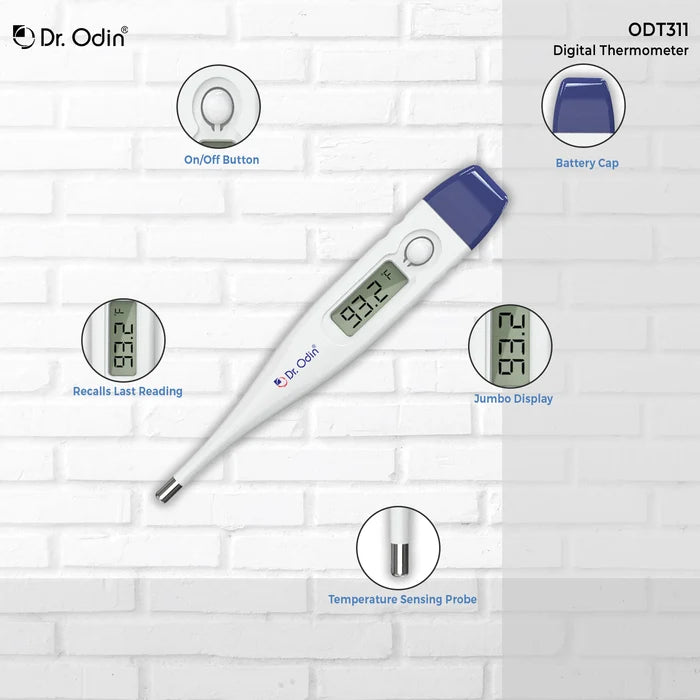 3-in-1 Digital Body Thermometer (ODT311) with Fast Beep Alert for Family & Kids