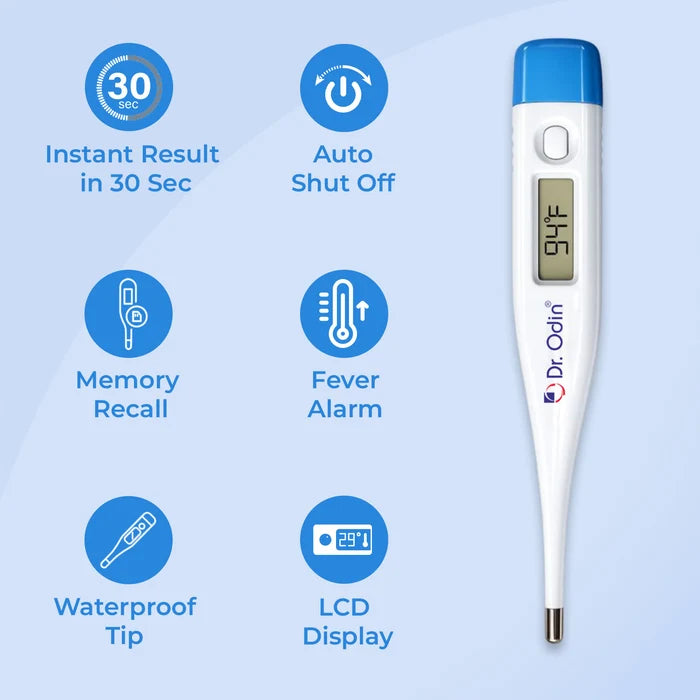 Digital Thermometer (ODT102) with Fast 30-Second Results & Beep Alarm