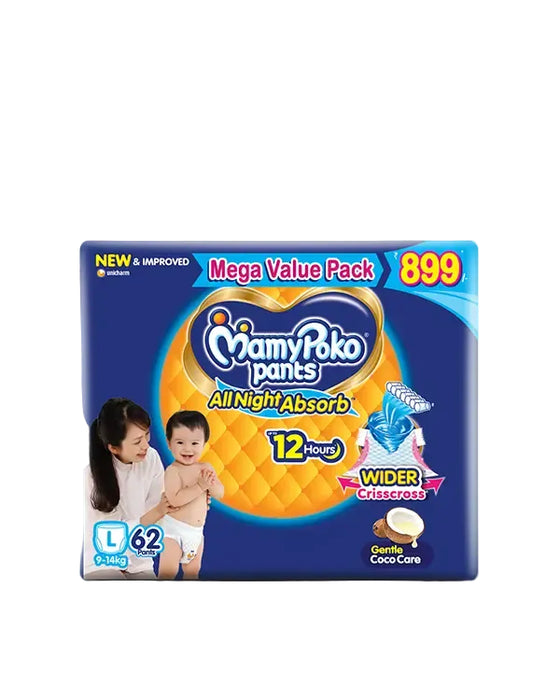 MamyPoko Pants All Night Absorb L-62'S