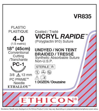 VICRYL RAPIDE 4-0 VR835