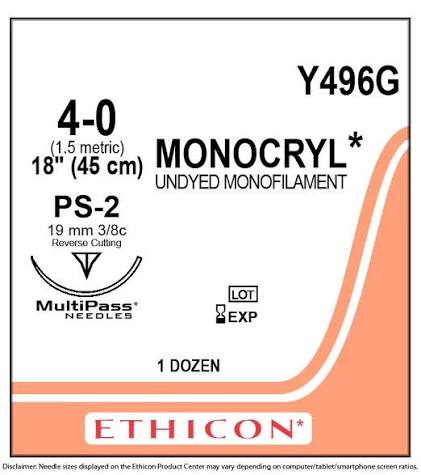 MONOCRYL 4-0 Y496G