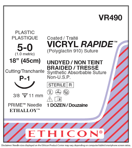 VICRYL RAPIDE 5-0 VR490