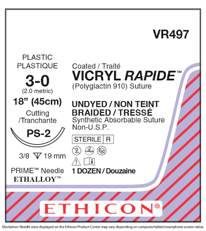 VICRYL RAPIDE 3-0 VR497