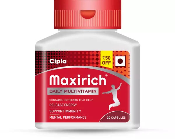 Maxirich Daily Multivitamin Bottle Of 30 Softgel Capsules
