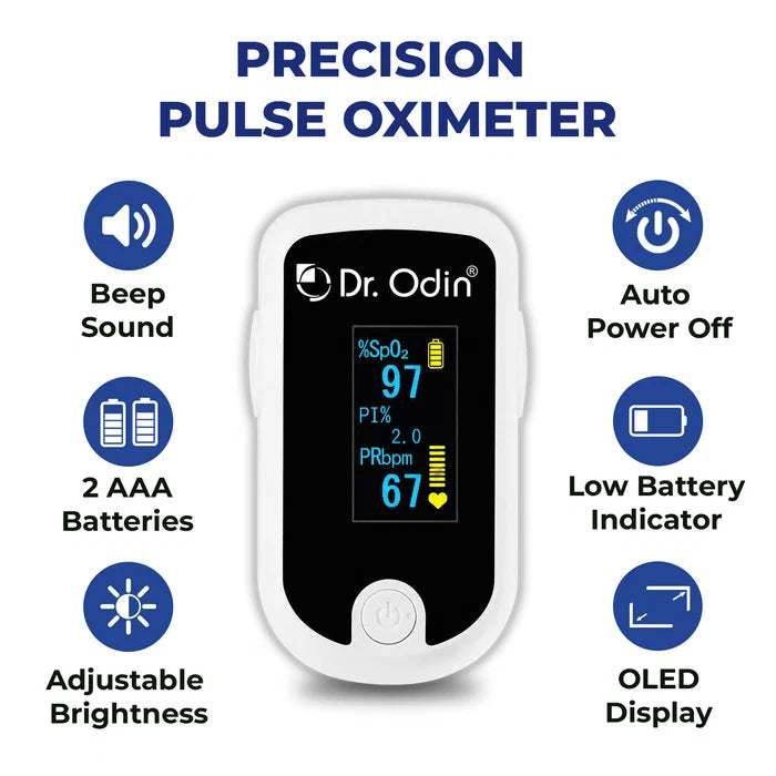 Fingertip Pulse Oximeter (FS20E) with Color OLED Display & Alarm Alert