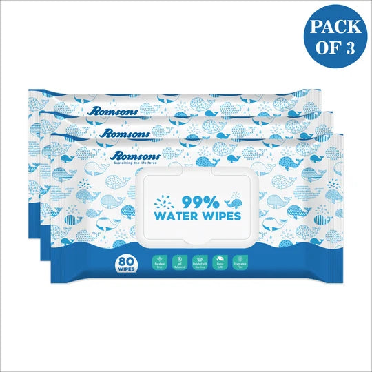 Romsons 99% Water Wipes