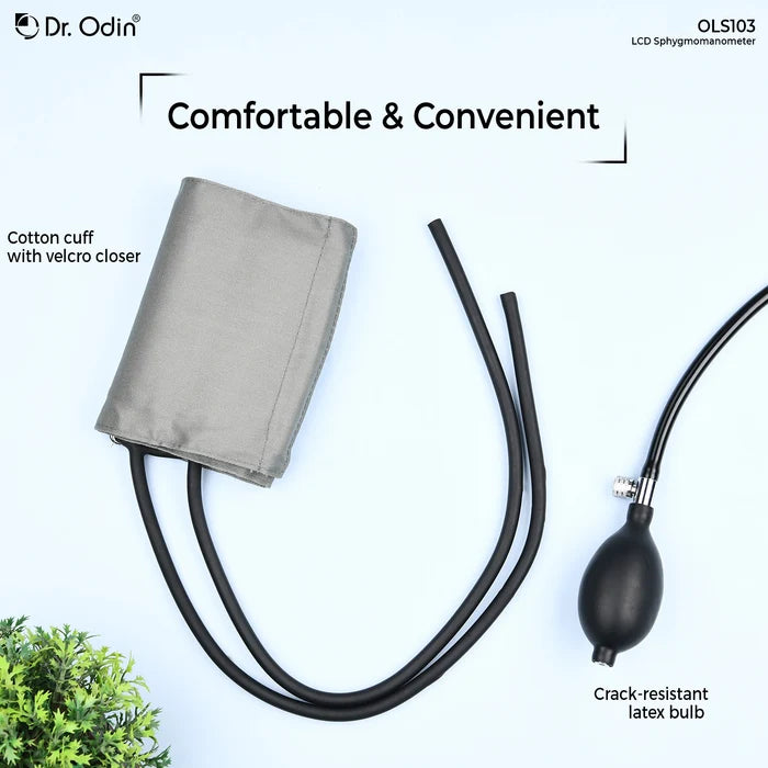 Mercury-Free LCD Sphygmomanometer Kit – Manual Blood Pressure Monitor with High-Acoustic Stethoscope