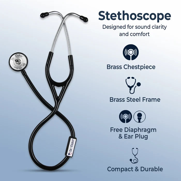 Single-Head Premium Stethoscope (OST001) – High Acoustic Brass Chest Piece
