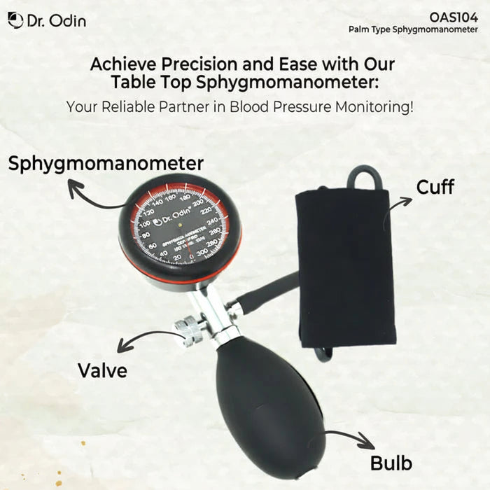 Aneroid Sphygmomanometer Palm Type OAS104 with Stethoscope