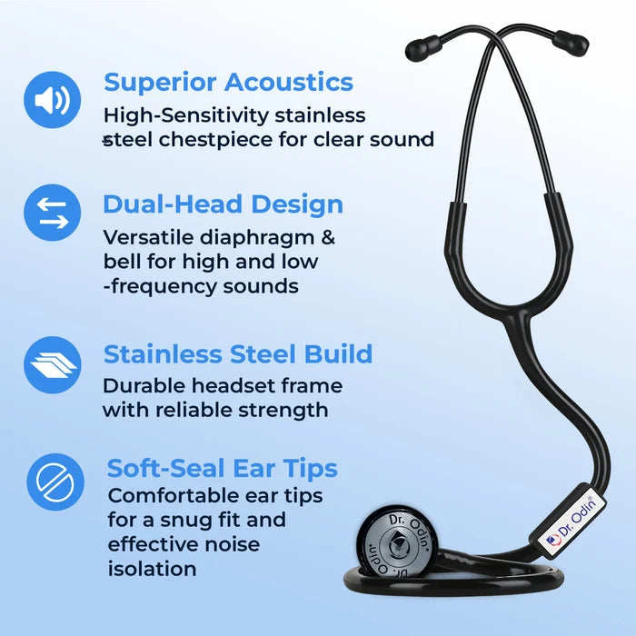 Dual-Head Premium Stethoscope (OST002) – Heavy-Duty Brass Frame