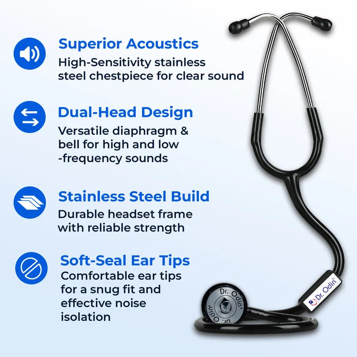 Dual-Head Premium Stethoscope (OST003) – High Acoustic Stainless Steel Chest Piece