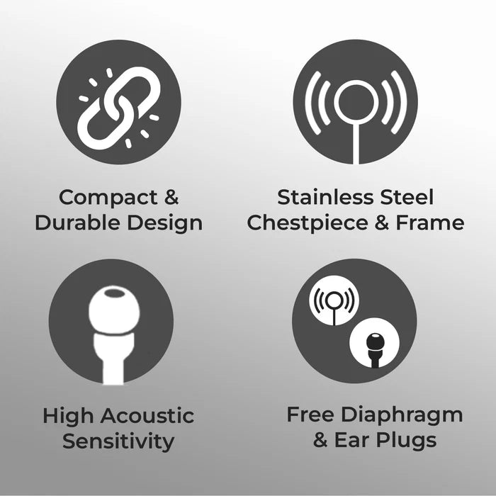 Paediatric Dual-Head Stethoscope (OST006) – Stainless Steel Chest Piece for Infant & Child Auscultation Product Features
