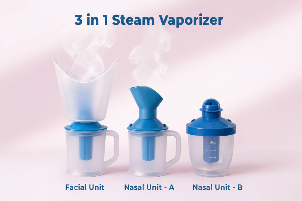Dual-Layer 3-in-1 Steam Inhaler (OSV102) – Shock-Safe Vaporizer for Health & Beauty