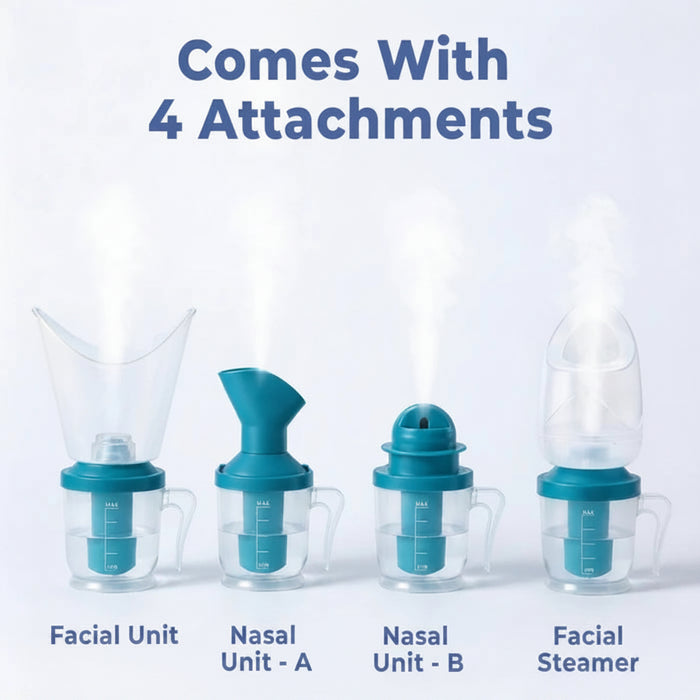 Electric Facial & Respiratory Steam Inhaler (OSV104) – 4 Multi-Purpose Attachments
