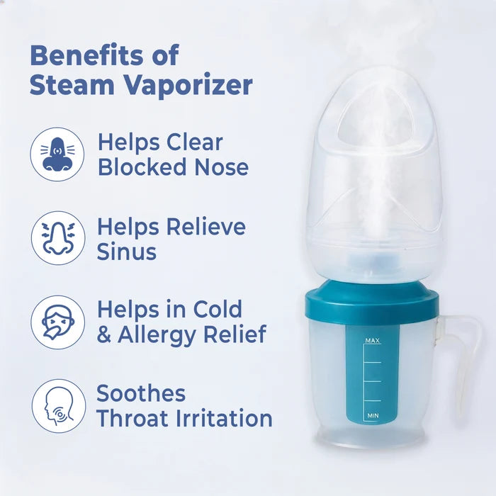 Electric Facial & Respiratory Steam Inhaler (OSV104) – 4 Multi-Purpose Attachments